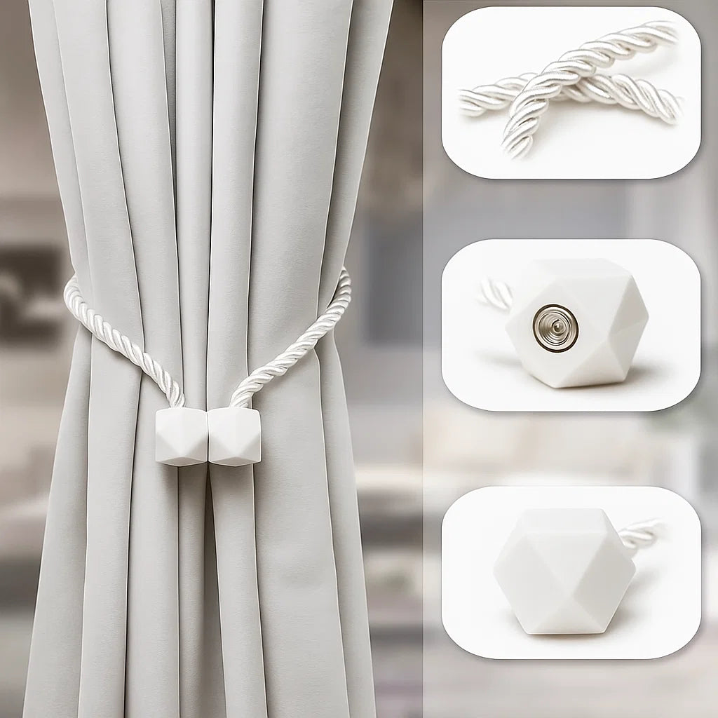 Supports magnétiques pour rideaux | 1 + 1 GRATUIT