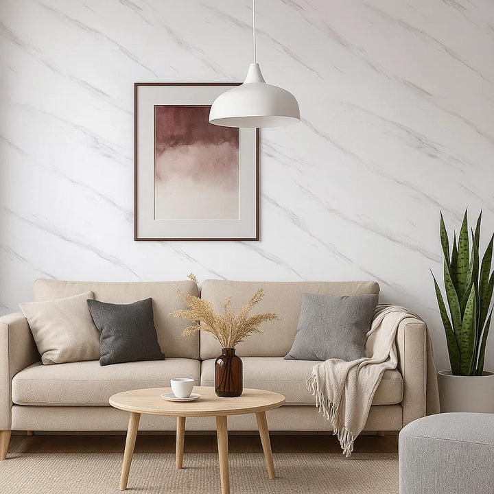 Marmo Bianco Matt | Self-adhesive PVC Wallpaper