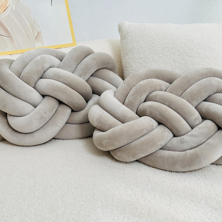 Set of 2 Knot Cushions | Soft, Luxurious Knot Cushions for Sofa &amp; Bed