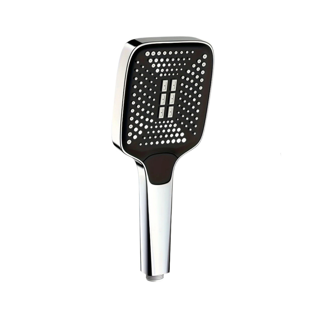 Square Adjustable Shower Head | Complete Package with Hose &amp; Hanger – Universal Connection