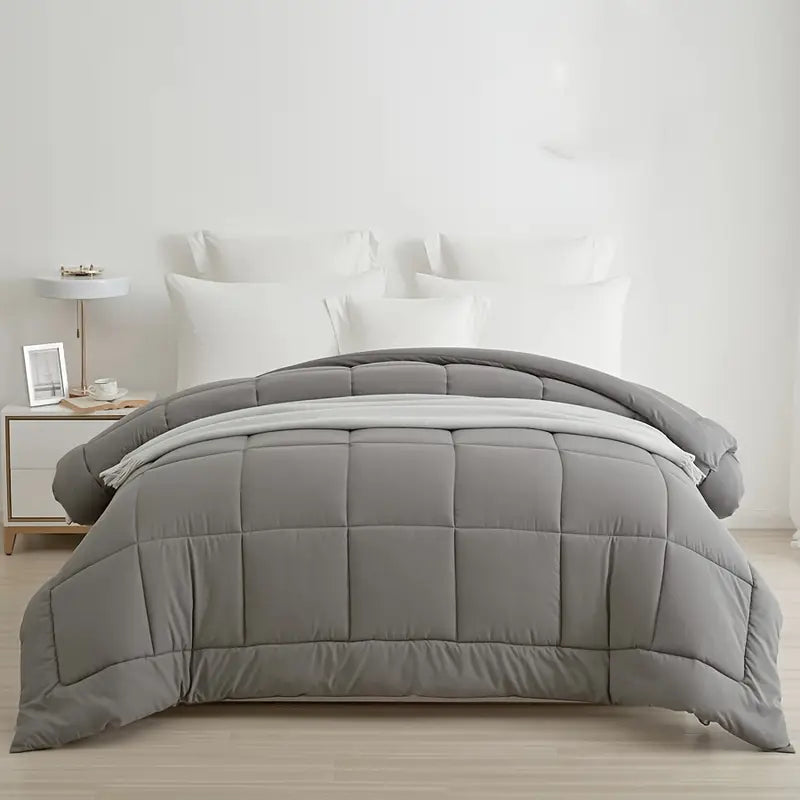 CozyWeave | Dark Gray 3-Piece Quilted Duvet with Pillowcases
