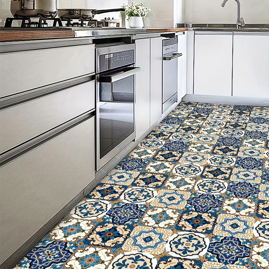 DIY Moroccan Tile Stickers | Waterproof PVC Wall Stickers for Kitchen &amp; Bathroom