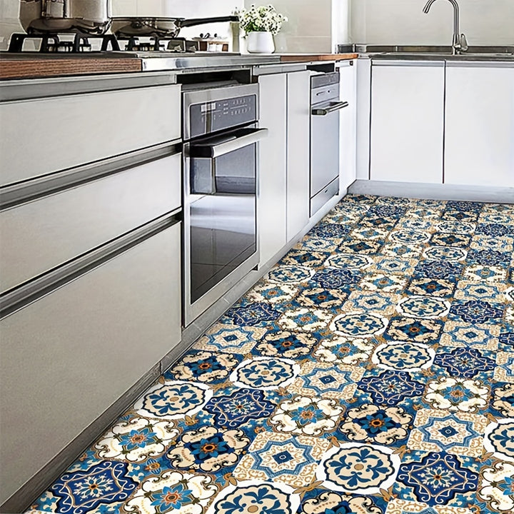 DIY Moroccan Tile Stickers | Waterproof PVC Wall Stickers for Kitchen &amp; Bathroom