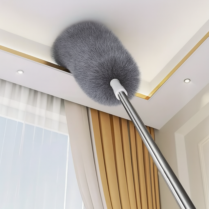 Extendable Dustpan with Flexible Head | 280cm Reach | Reusable &amp; Washable