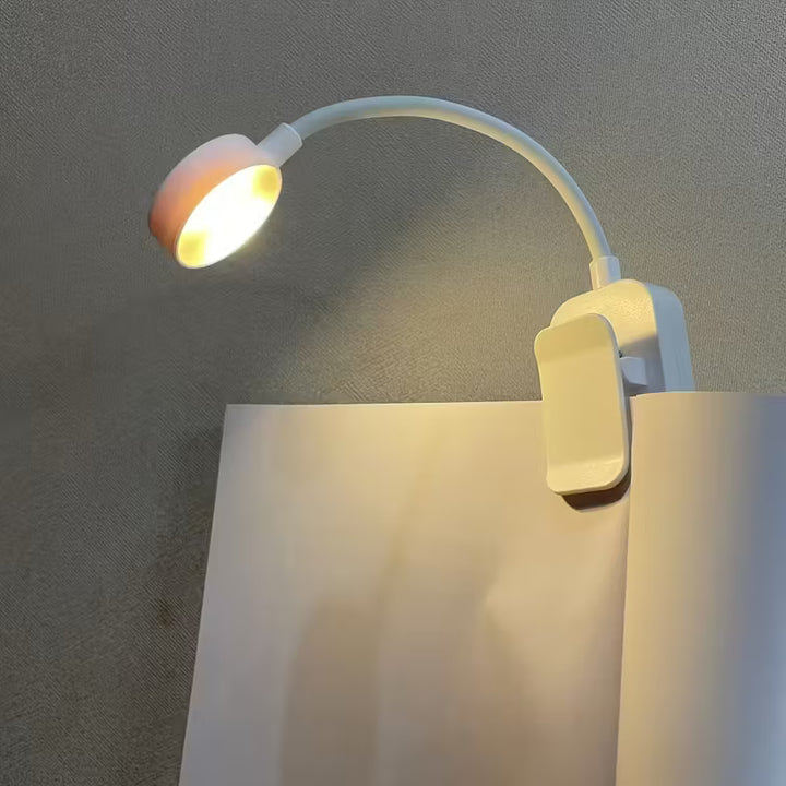 FlexiRead™ Clip-On Reading Light – Dimmable LED with 3 Colors for Reading