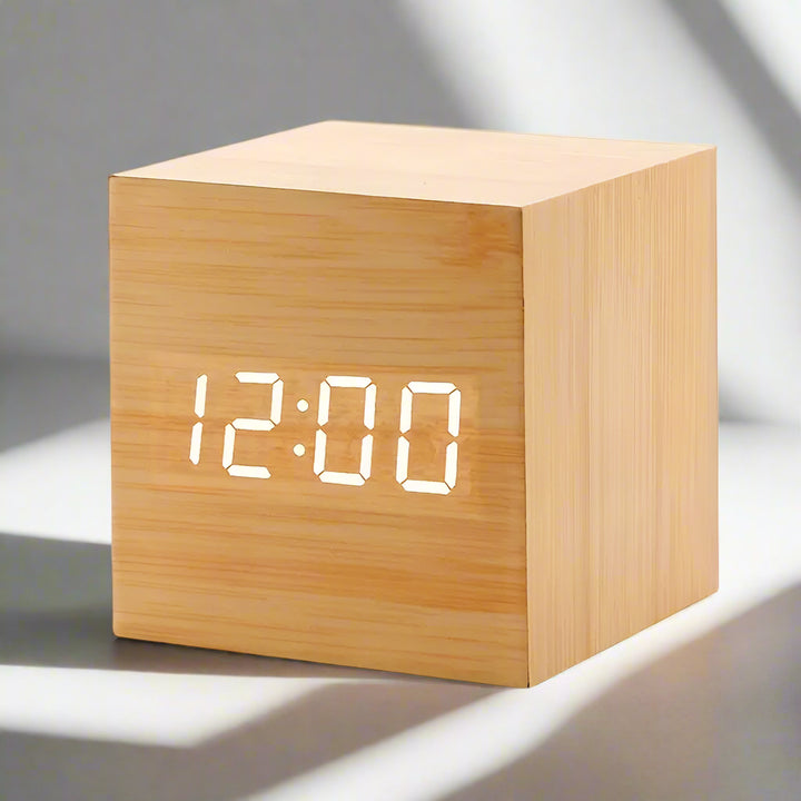 ChronoLux - Nordic Digital LED Alarm Clock with Voice Control - Make your mornings effortless!