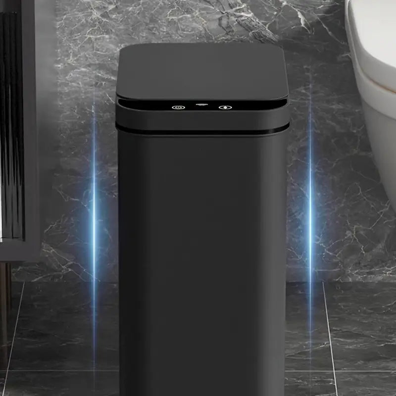 Black Trash Can with Sensor | Automatic Smart Trash Can with Lid