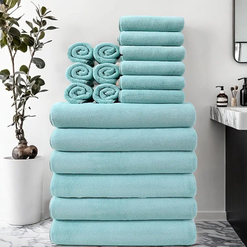 8-Piece Quick-Drying Bath Towel Set | Super Soft for Home &amp; Spa