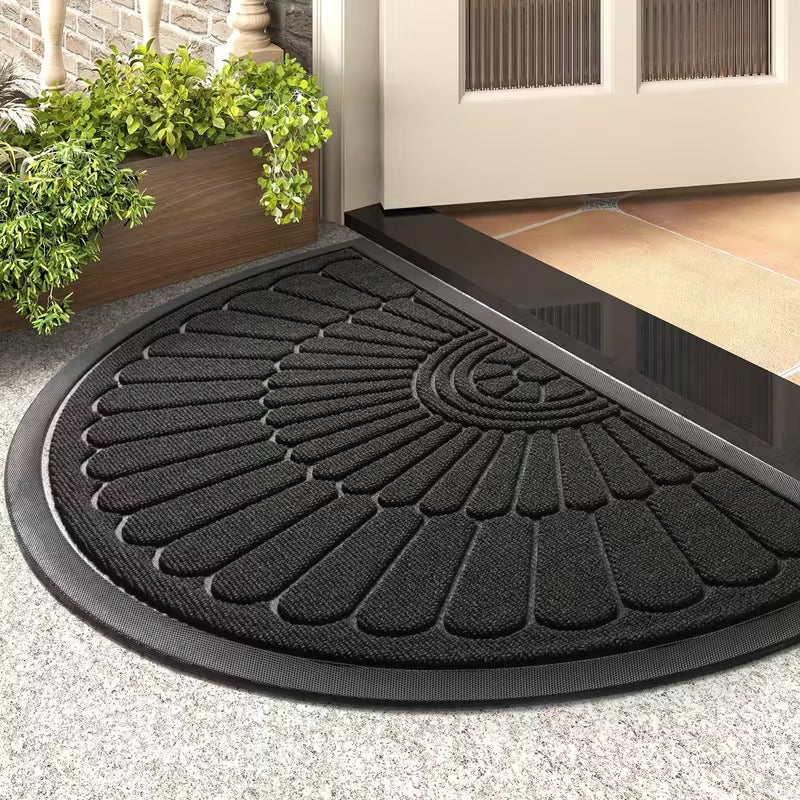 CleanStep™ Half-Round Doormat | Non-Slip Rubber Outdoor Mat