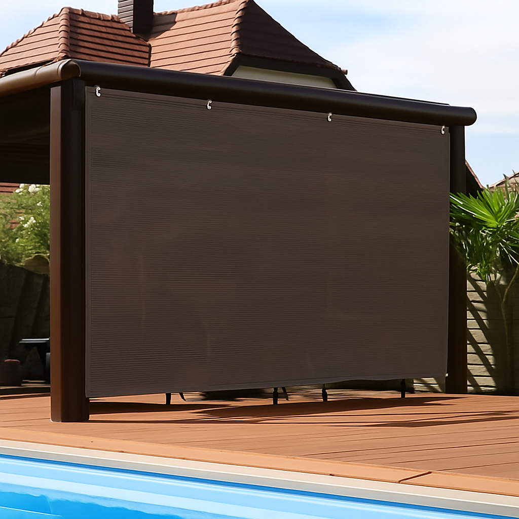 UV-Protective Brown Shade Cloth | Durable PE Material