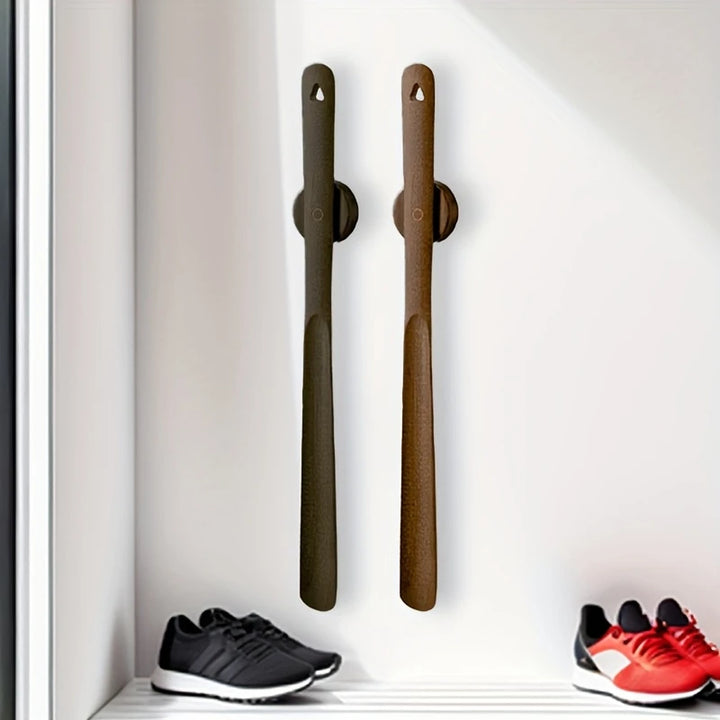 50cm Wooden Shoe Horn with Magnetic Base | Ideal for Home Use