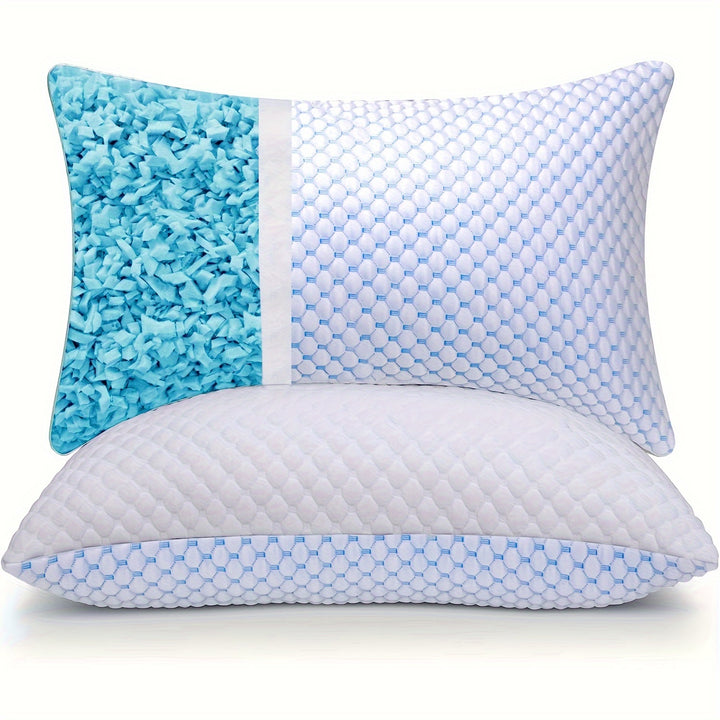 DREAMSLEEP Memory Foam Pillow | Adjustable Filling &amp; Bamboo Cover
