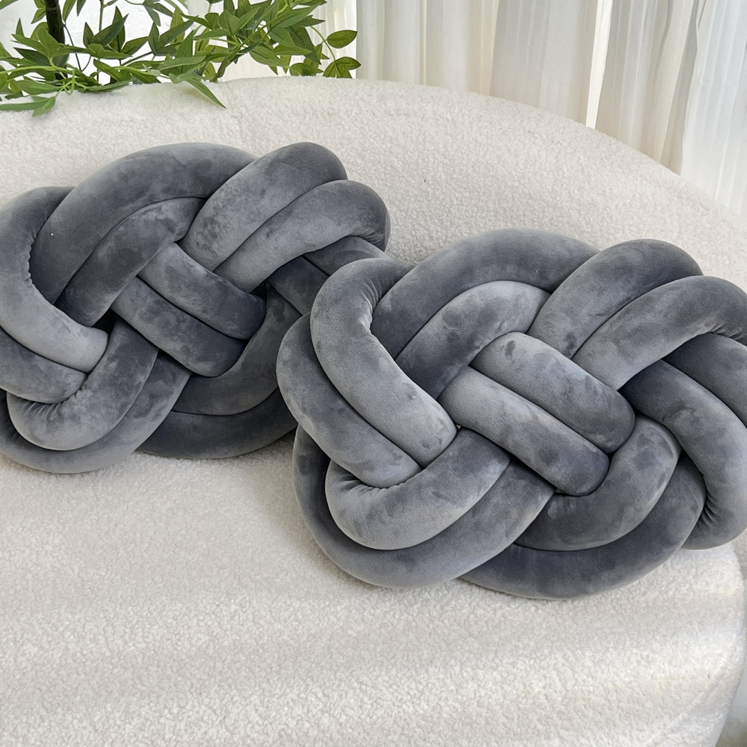 Set of 2 Knot Cushions | Soft, Luxurious Knot Cushions for Sofa &amp; Bed