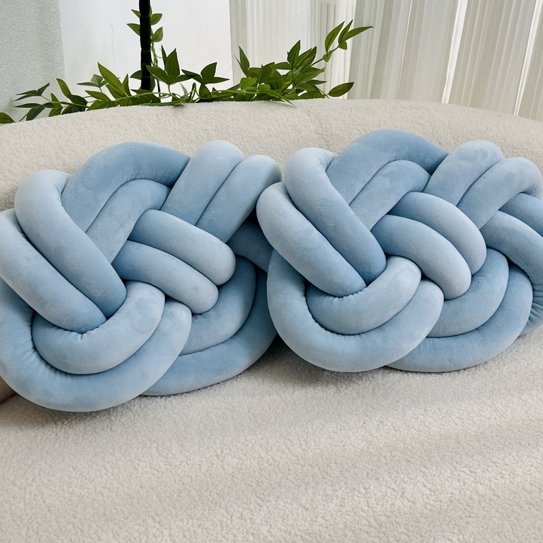 Set of 2 Knot Cushions | Soft, Luxurious Knot Cushions for Sofa &amp; Bed