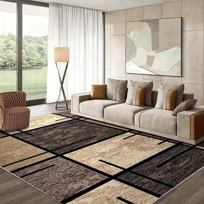 Luxurious Velvet Rug | Geometric Pattern | Washable &amp; Colorfast