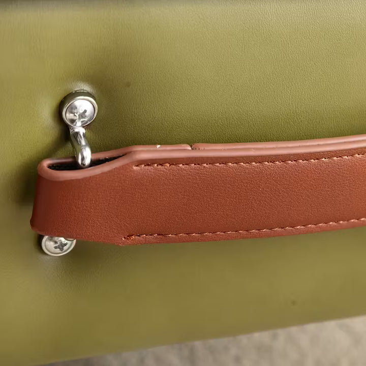 LuxeFoot™ Ottoman – Stylish &amp; Functional Faux Leather Footstool