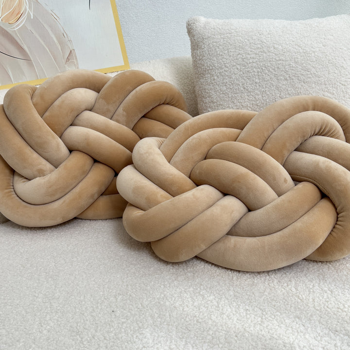 Set of 2 Knot Cushions | Soft, Luxurious Knot Cushions for Sofa &amp; Bed