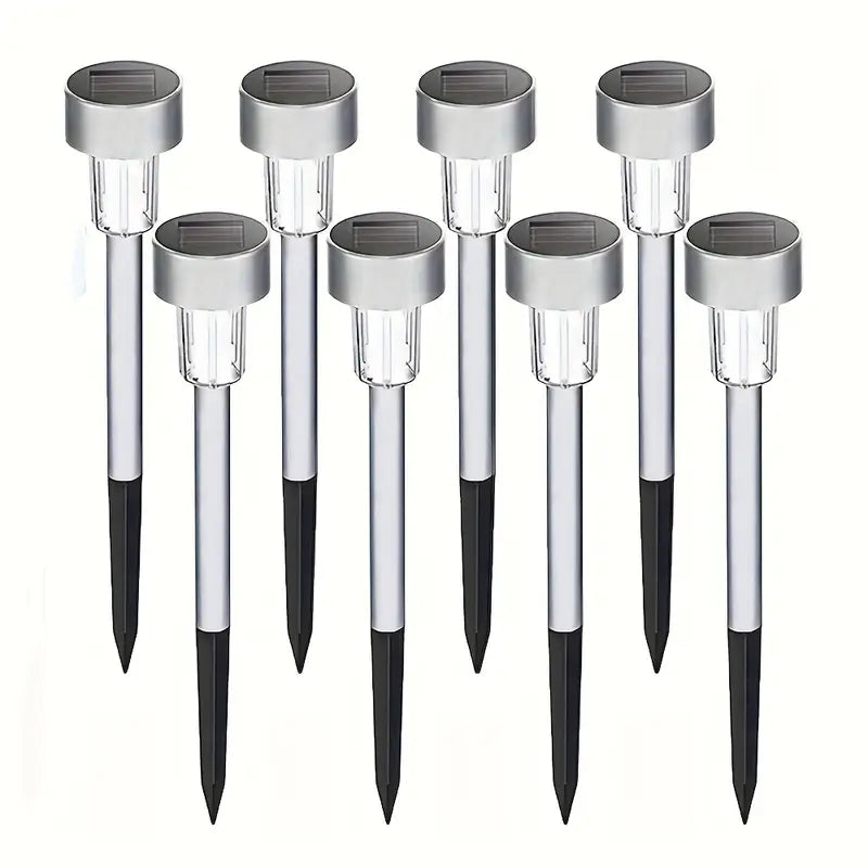Solar LED Outdoor Lighting | Stainless Steel Garden Stake | 32 cm High