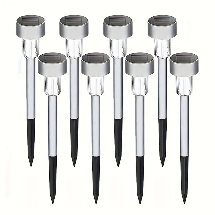 Solar LED Outdoor Lighting | Stainless Steel Garden Stake | 32 cm High