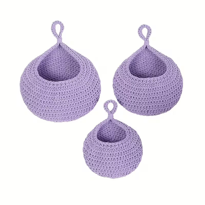Handwoven Storage Baskets Set (3-piece)