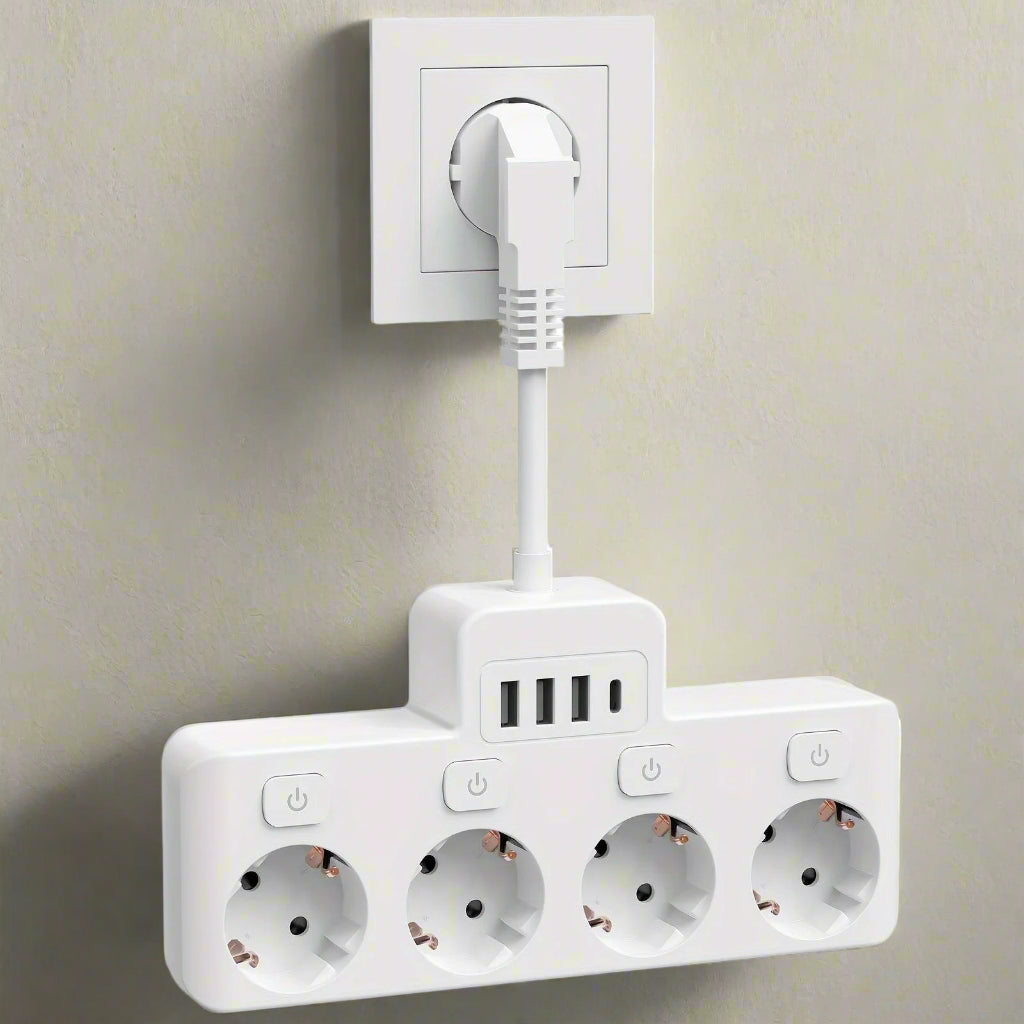 PowerHub Adapter | Efficient power solution with 4 outlets and USB ports 