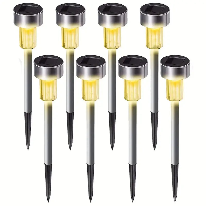 Solar LED Outdoor Lighting | Stainless Steel Garden Stake | 32 cm High