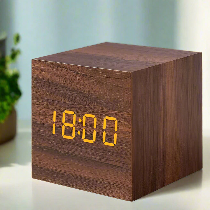 ChronoLux - Nordic Digital LED Alarm Clock with Voice Control - Make your mornings effortless!