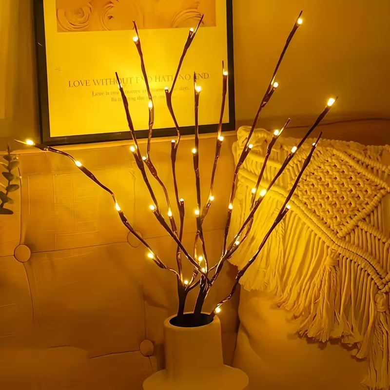LED Branch Lighting Set | 2 Pieces | Atmospheric Artificial Branches with 20 LEDs | 76 cm High