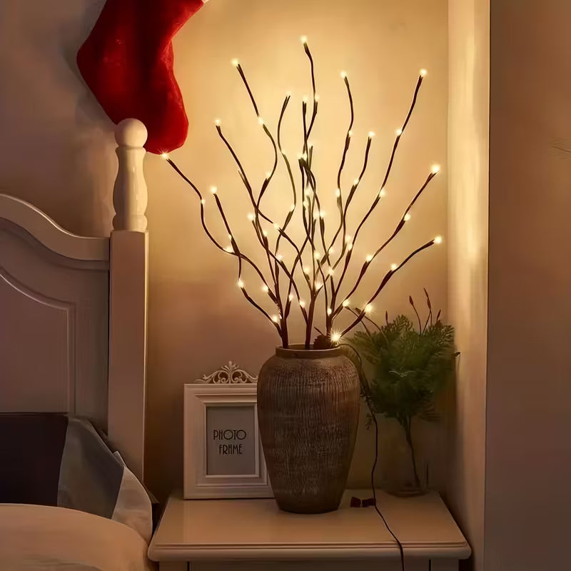 LED Branch Lighting Set | 2 Pieces | Atmospheric Artificial Branches with 20 LEDs | 76 cm High