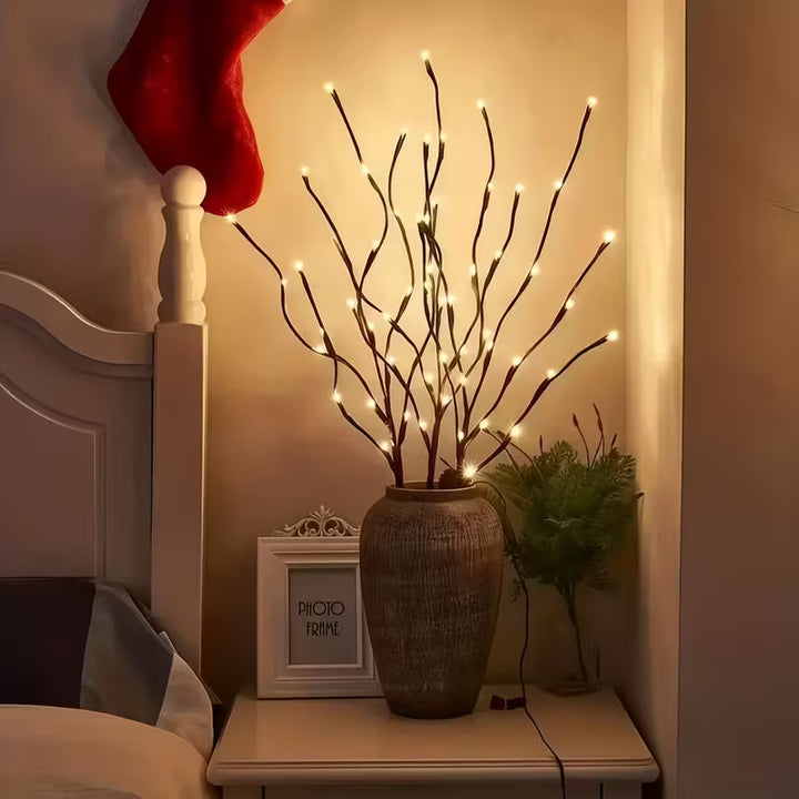 LED Branch Lighting Set | 2 Pieces | Atmospheric Artificial Branches with 20 LEDs | 76 cm High