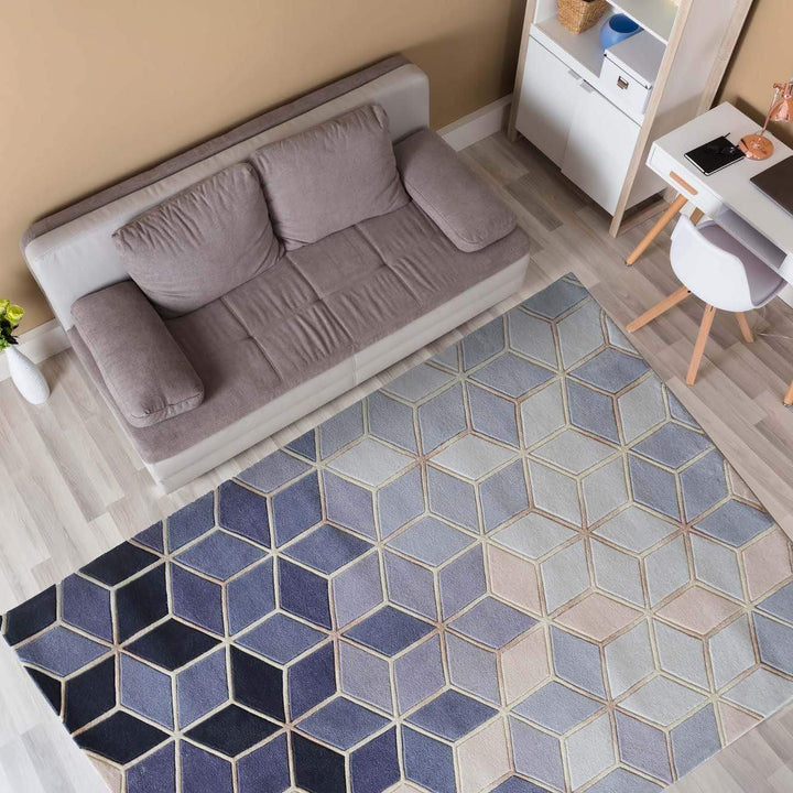LumaWeave | Handmade Rug with Geometric Gradient