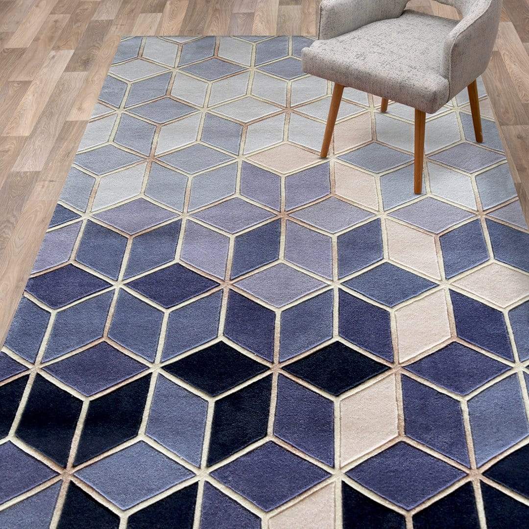 LumaWeave | Handmade Rug with Geometric Gradient