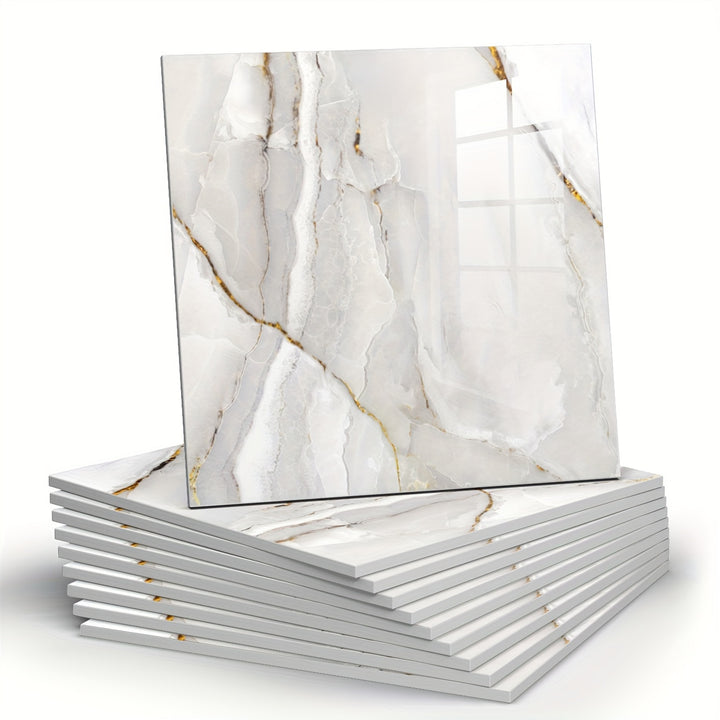MarbleStick | Self-Adhesive Faux Marble Wall Tiles – Pack of 10