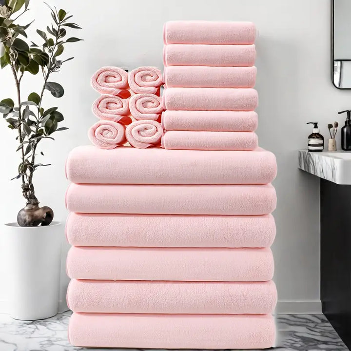 8-Piece Quick-Drying Bath Towel Set | Super Soft for Home &amp; Spa