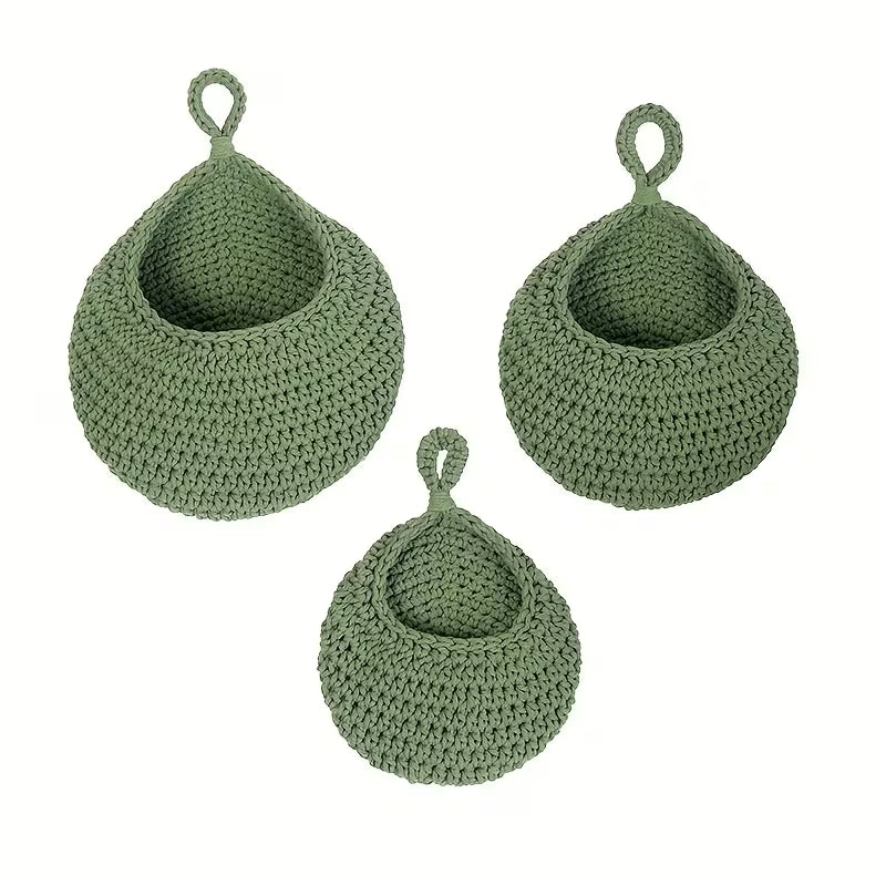 Handwoven Storage Baskets Set (3-piece)