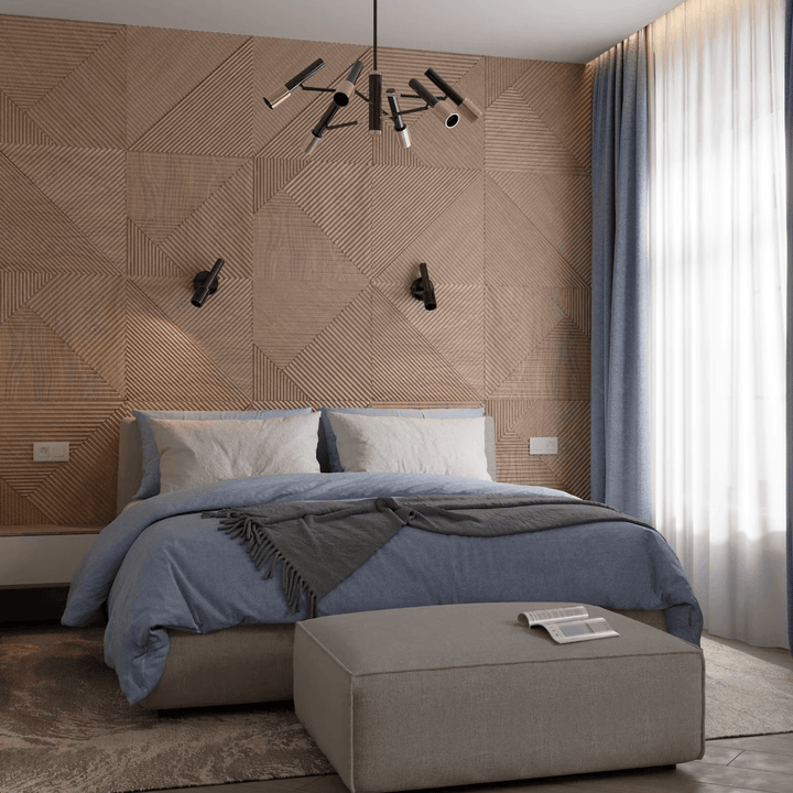 3D Wooden Wall Panels | Interior Decor | Natural Elegant Brown 
