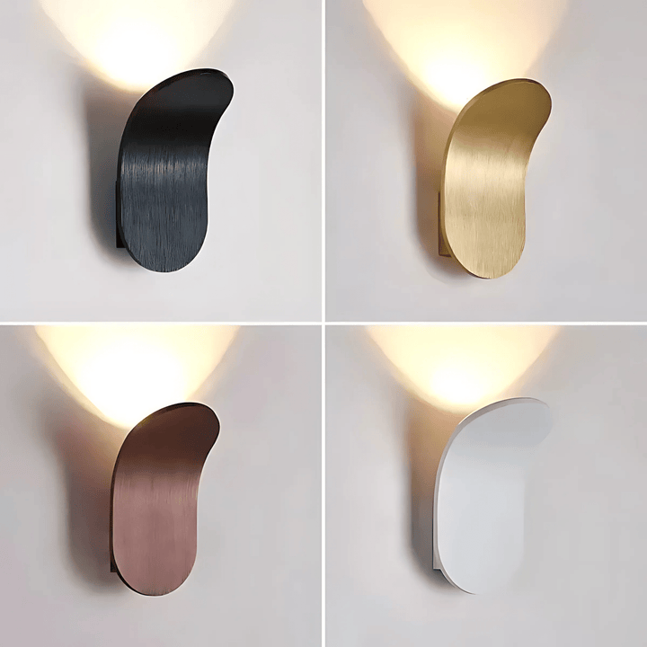 Kallio™ Modern LED Wall Lamp | Curved Metal &amp; Warm Mood Lighting