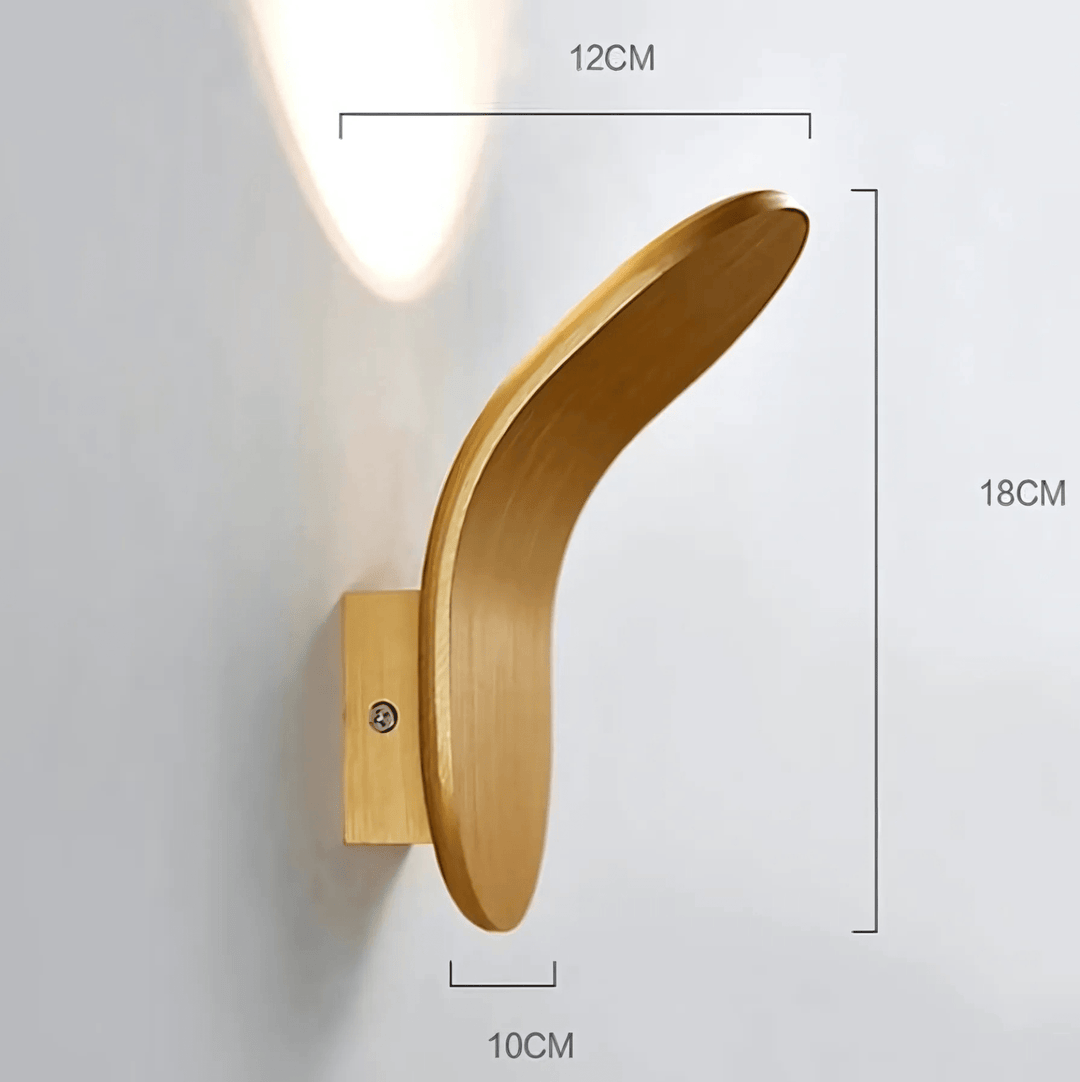Kallio™ Modern LED Wall Lamp | Curved Metal &amp; Warm Mood Lighting