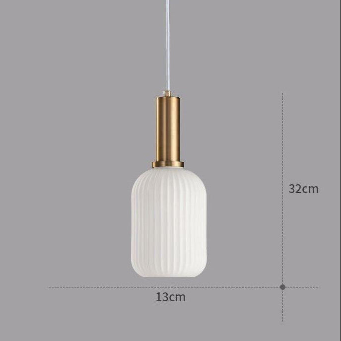 RetroCharm | Vintage Glass Hanging Lamp 25 x 36 cm
