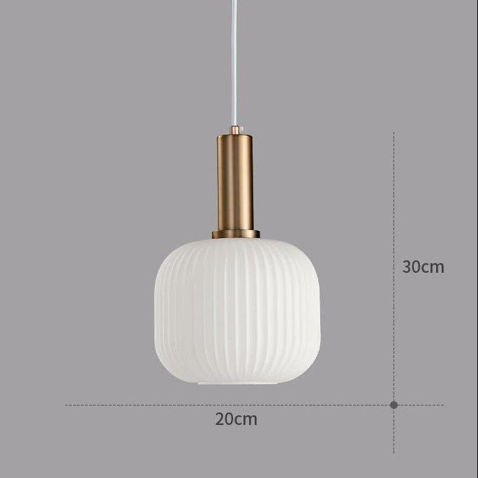 RetroCharm | Vintage Glass Hanging Lamp 25 x 36 cm