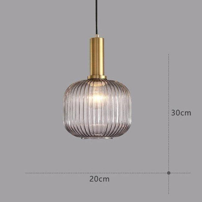 RetroCharm | Vintage Glass Hanging Lamp 25 x 36 cm