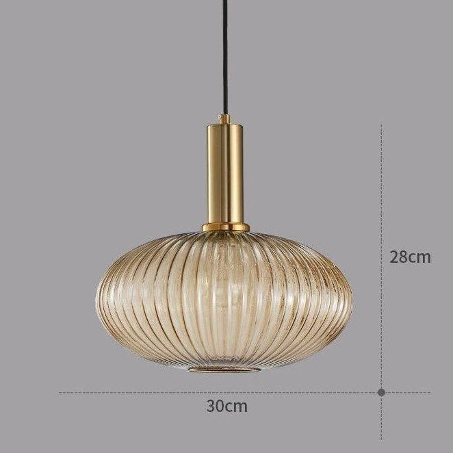 RetroCharm | Vintage Glass Hanging Lamp 25 x 36 cm