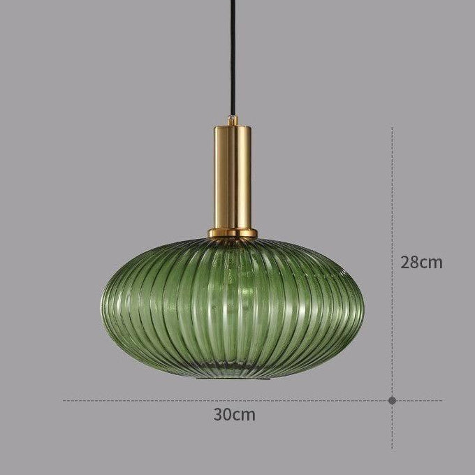RetroCharm | Vintage Glass Hanging Lamp 25 x 36 cm
