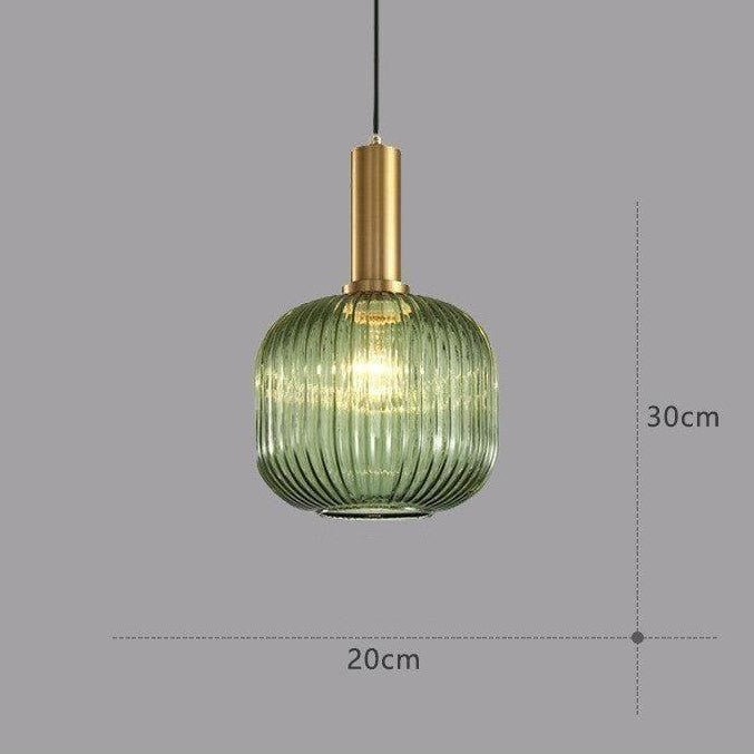 RetroCharm | Vintage Glass Hanging Lamp 25 x 36 cm