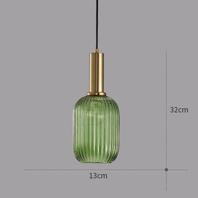 RetroCharm | Vintage Glass Hanging Lamp 25 x 36 cm