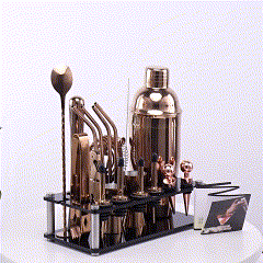 ProMix™ 20-Piece Cocktail Shaker Set | Stainless Steel Set with Stand &amp; 750ml Shaker