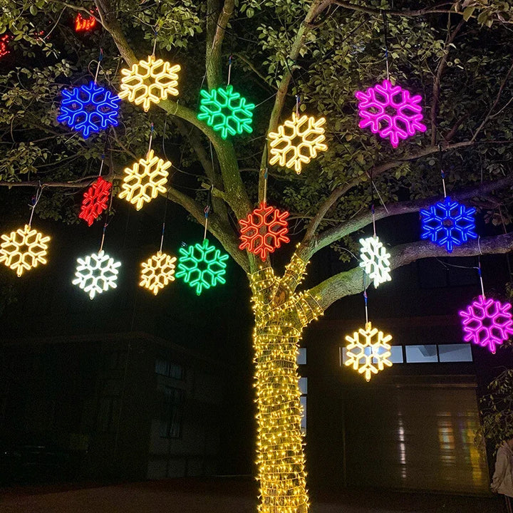 LED Snowflake Outdoor Lighting | IP65 Waterproof