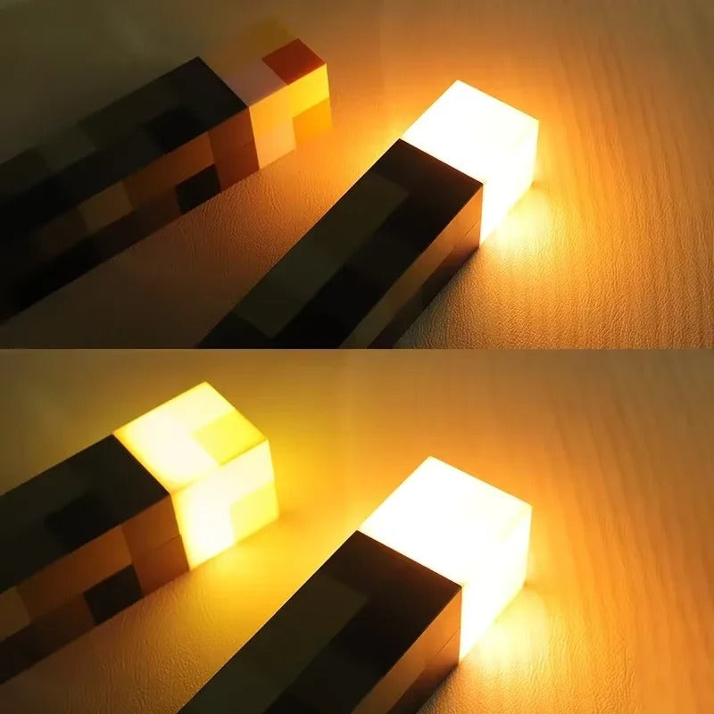 Minecraft Torch LED Light | Rechargeable Night Light, Table Lamp &amp; Wall Lamp