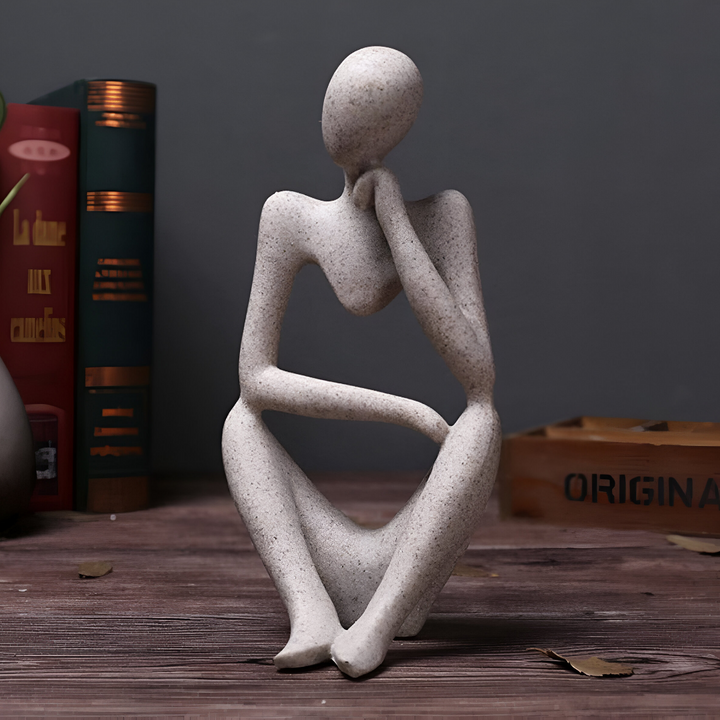 Abstract Sculpture "The Thinker" | Modern Resin Statue Decoration – Timeless Elegant Accent