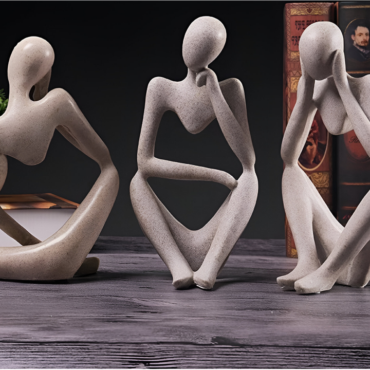 Abstract Sculpture "The Thinker" | Modern Resin Statue Decoration – Timeless Elegant Accent